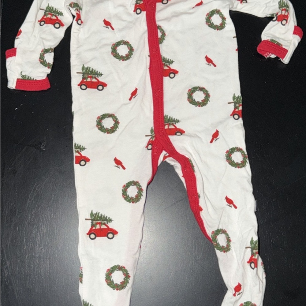 Kyte BABY Red and White Holiday Kids One Piece